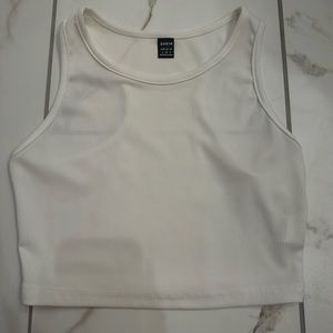 Shein White Racerback Tank
